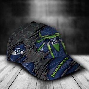 Custom Name NFL Seattle Seahawks Spider Man All Over Print 3D Classic Cap 2