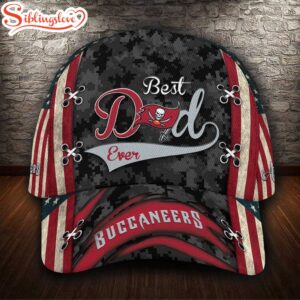 Custom Name NFL Tampa Bay Buccaneers Best Dad Ever All Over Print 3D Classic Cap 0