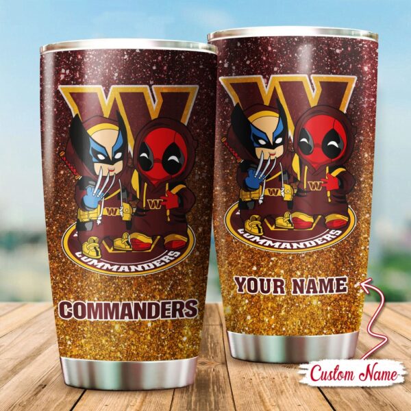 Custom Name NFL Washington Commanders Tumbler Gift For Fans