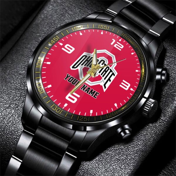 Custom Name Ohio State Buckeyes NCAA Black Hand Watch Gifts For Fans