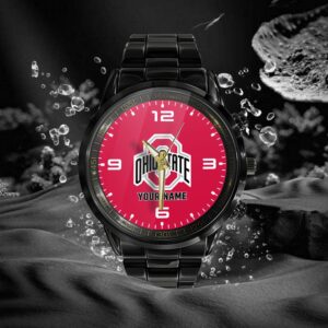 Custom Name Ohio State Buckeyes NCAA Black Hand Watch Gifts For Fans 2