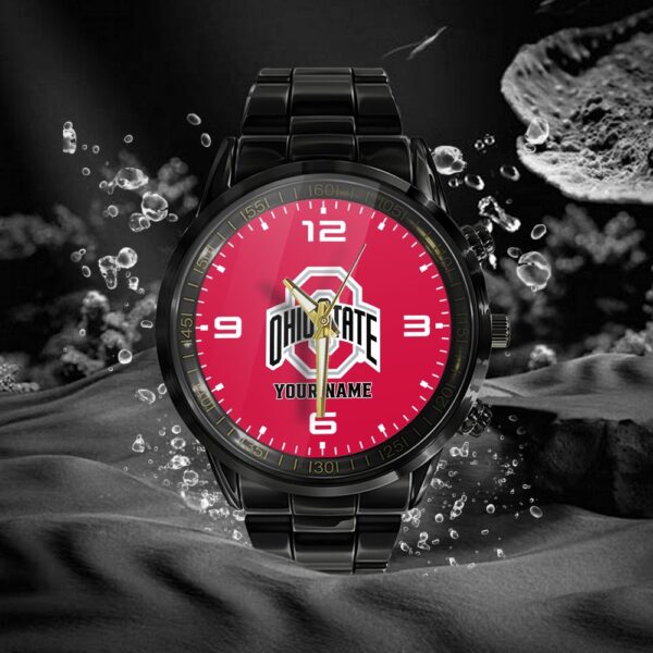 Custom Name Ohio State Buckeyes NCAA Black Hand Watch Gifts For Fans