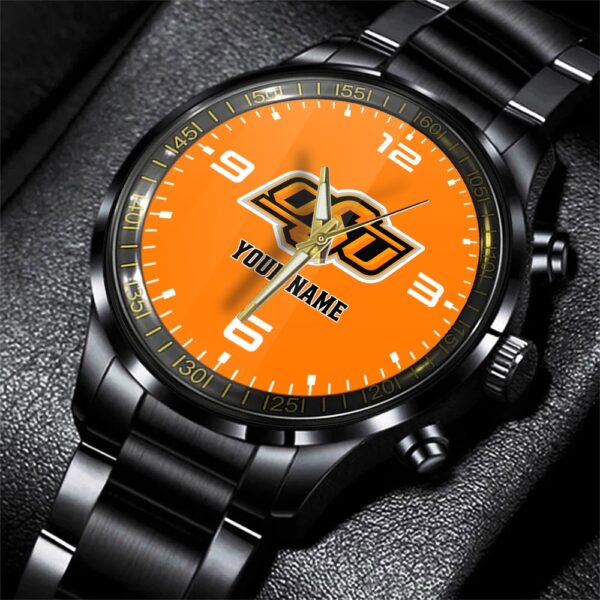 Custom Name Oklahoma State Cowboys NCAA Black Hand Watch Gifts For Fans