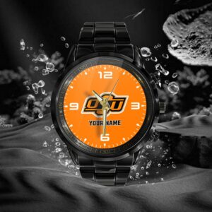 Custom Name Oklahoma State Cowboys NCAA Black Hand Watch Gifts For Fans 2