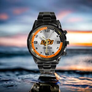 Custom Name Oklahoma State Cowboys NCAA Hand Watch Gifts For Fans 3