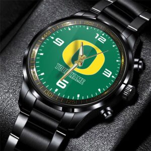 Custom Name Oregon Ducks NCAA Black Hand Watch Gifts For Fans 1