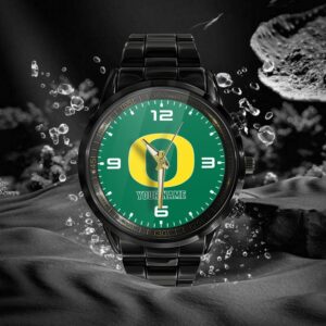 Custom Name Oregon Ducks NCAA Black Hand Watch Gifts For Fans 2