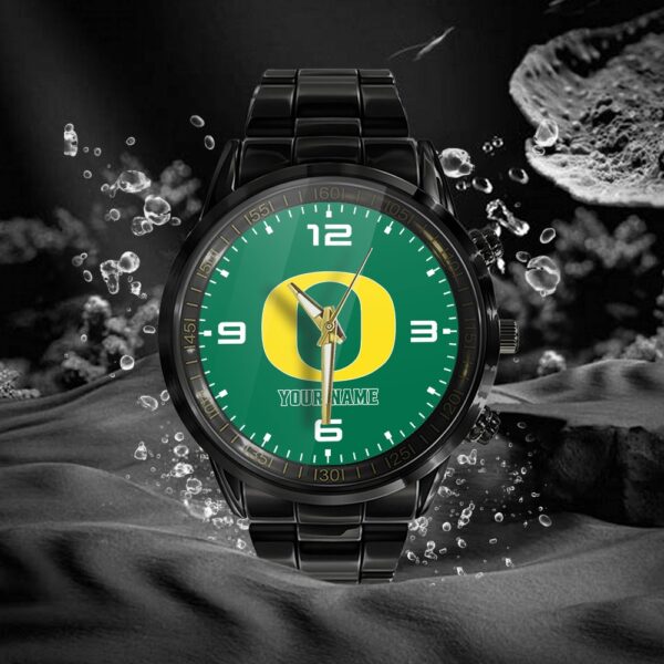 Custom Name Oregon Ducks NCAA Black Hand Watch Gifts For Fans