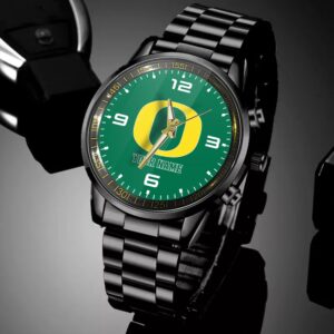 Custom Name Oregon Ducks NCAA Black Hand Watch Gifts For Fans 4