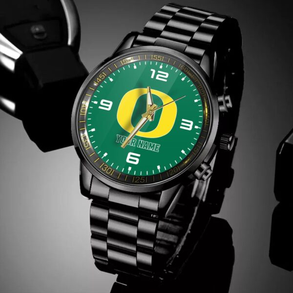 Custom Name Oregon Ducks NCAA Black Hand Watch Gifts For Fans