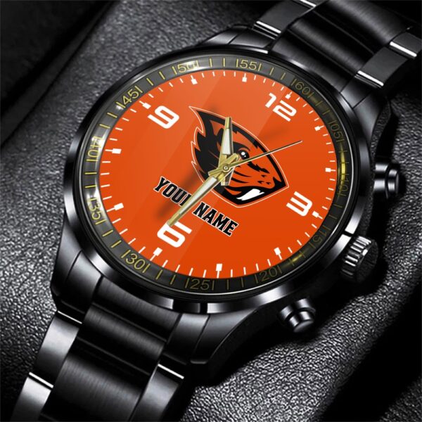 Custom Name Oregon State Beavers NCAA Black Hand Watch Gifts For Fans