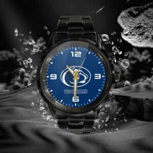 Custom Name Penn State Nittany Lions NCAA Black Hand Watch Gifts For Fans 2