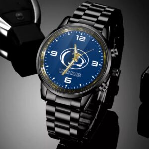 Custom Name Penn State Nittany Lions NCAA Black Hand Watch Gifts For Fans 4