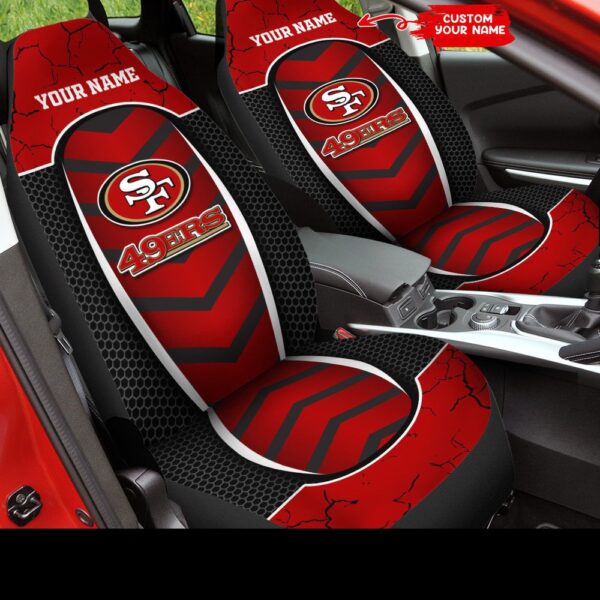 Custom Name San Francisco 49ers Logo Car Seat Covers