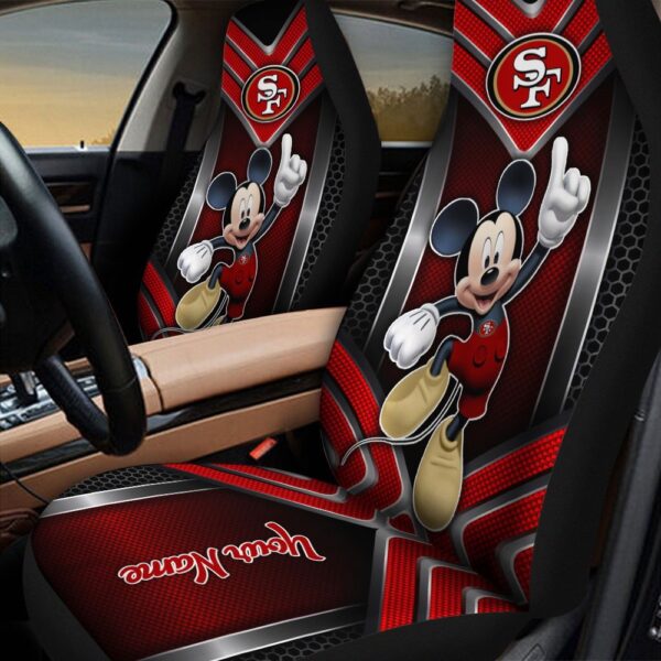 Custom Name San Francisco 49ers Mickey Car Seat Covers