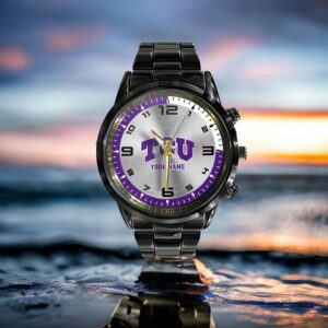 Custom Name TCU Horned Frogs NCAA Hand Watch Gifts For Fans 3