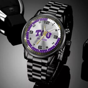 Custom Name TCU Horned Frogs NCAA Hand Watch Gifts For Fans 4