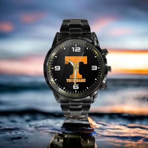 Custom Name Tennessee Volunteers NCAA Black Hand Watch Gifts For Fans 3