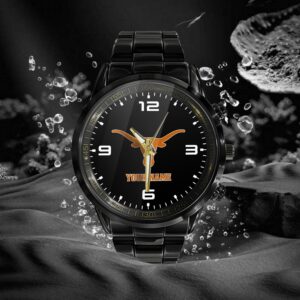 Custom Name Texas Longhorns NCAA Black Hand Watch Gifts For Fans 2