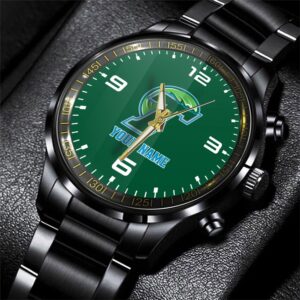 Custom Name Tulane Green Wave NCAA Black Hand Watch Gifts For Fans 1