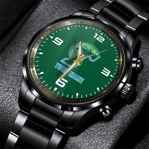 Custom Name Tulane Green Wave NCAA Black Hand Watch Gifts For Fans