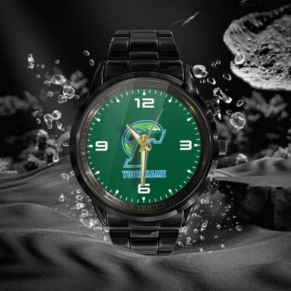 Custom Name Tulane Green Wave NCAA Black Hand Watch Gifts For Fans