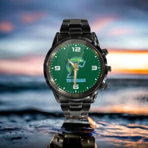 Custom Name Tulane Green Wave NCAA Black Hand Watch Gifts For Fans 3