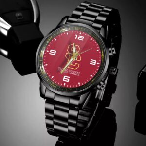 Custom Name USC Trojans NCAA Black Hand Watch Gifts For Fans 4