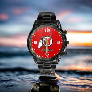 Custom Name Utah Utes NCAA Black Hand Watch Gifts For Fans 2