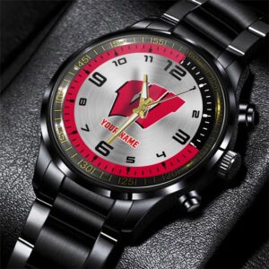 Custom Name Wisconsin Badgers NCAA Hand Watch Gifts For Fans 0