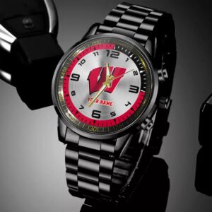 Custom Name Wisconsin Badgers NCAA Hand Watch Gifts For Fans 3