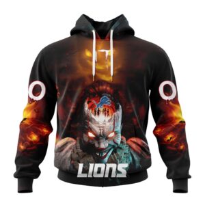 Detroit Lions NFL Halloween Badut Mematikan Personalized Hoodie T Shirt 1