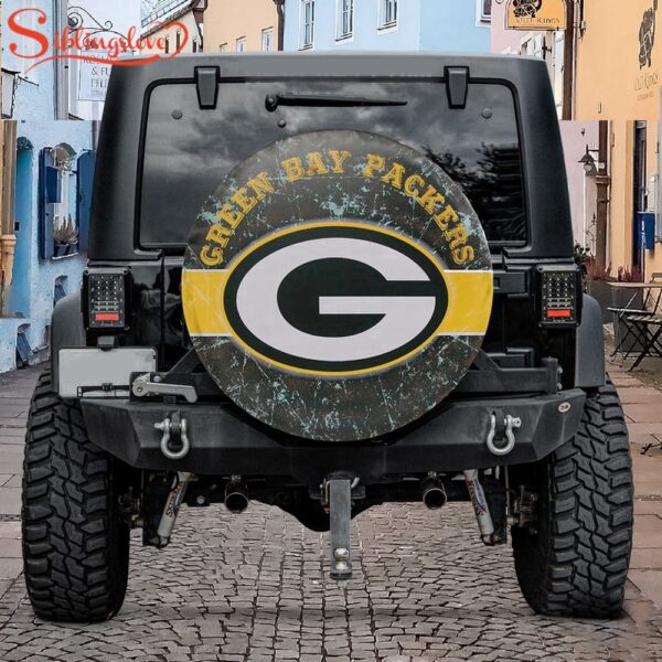 Green Bay Packers Big Logo Spare Tire Cover Gift For Campers