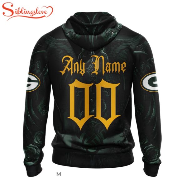 Custom Name And Number Green Bay Packers NFL Halloween All Over Print Hoodie Shirt