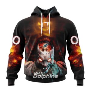 Miami Dolphins NFL Halloween Badut Mematikan Personalized Hoodie T Shirt 1