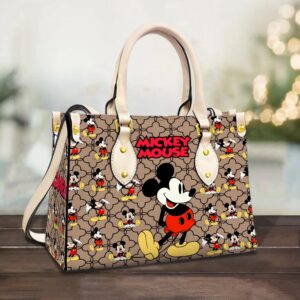 Mickey Mouse Cartoon Pattern Leather…