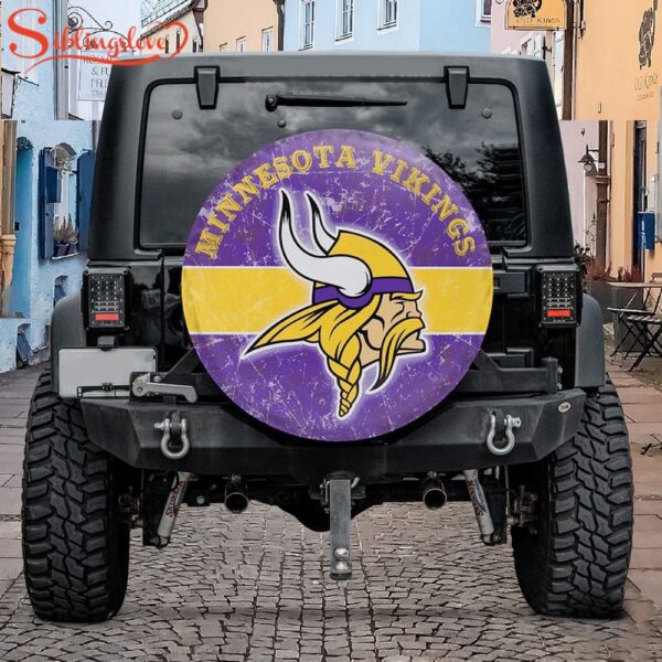 Minnesota Vikings Big Logo Spare Tire Cover Gift For Campers