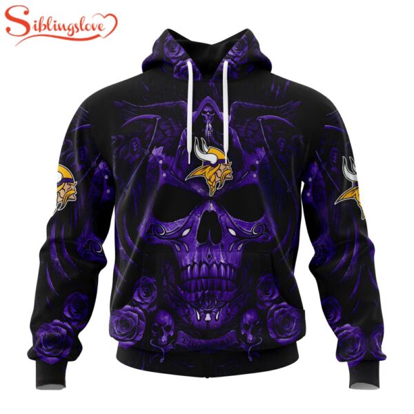 Custom Name And Number Minnesota Vikings NFL Halloween All Over Print Hoodie Shirt