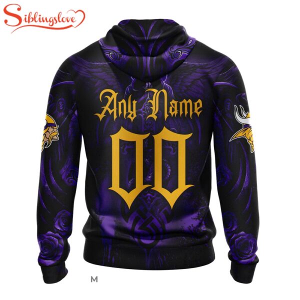 Custom Name And Number Minnesota Vikings NFL Halloween All Over Print Hoodie Shirt