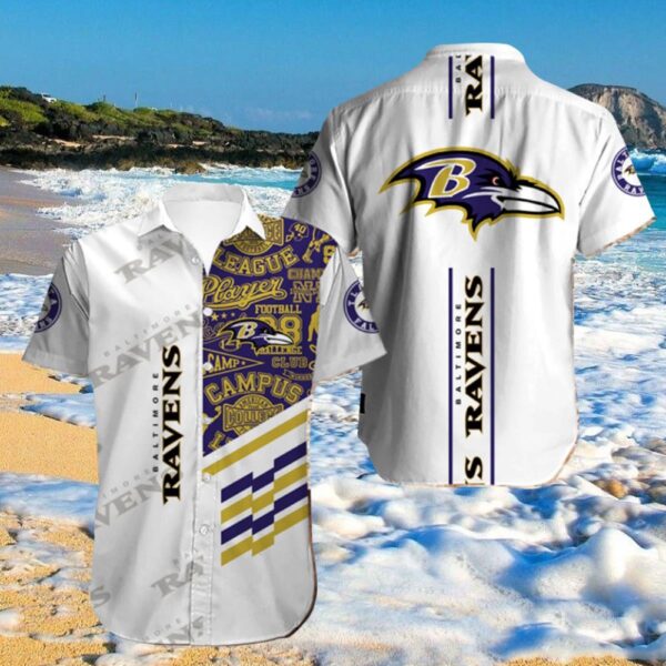 NFL  Baltimore Ravens Aloha Hawaiian Shirt