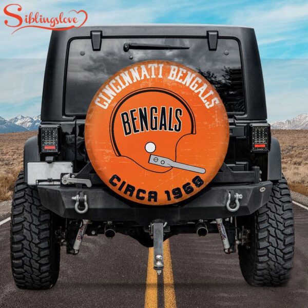 NFL Cincinnati Bengals Vintage Spare Tire Cover Gift For Campers