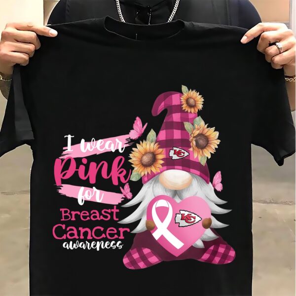 NFL Kansas City Chiefs I Wear Pink Breast Cancer Awareness Classic T-Shirt