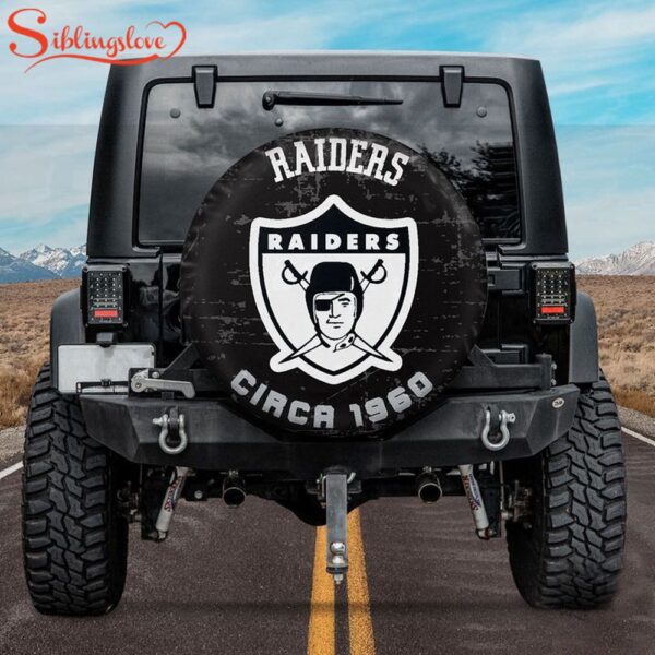 NFL Las Vegas Raiders Vintage Spare Tire Cover Gift For Campers