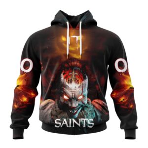 New Orleans Saints NFL Halloween Badut Mematikan Personalized Hoodie T Shirt 1