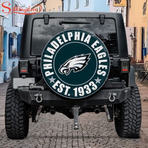 Philadelphia Eagles Est 1933 Spare Tire Cover Gift For Campers