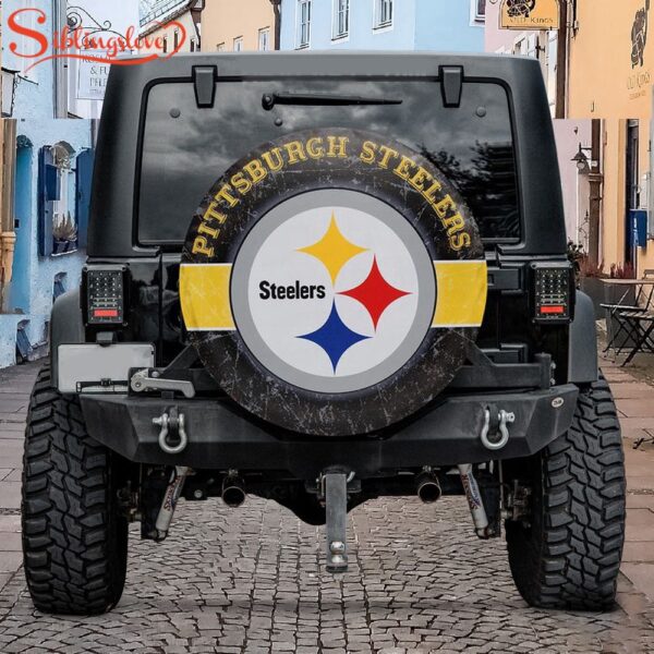 Pittsburgh Steelers Big Logo Spare Tire Cover Gift For Campers