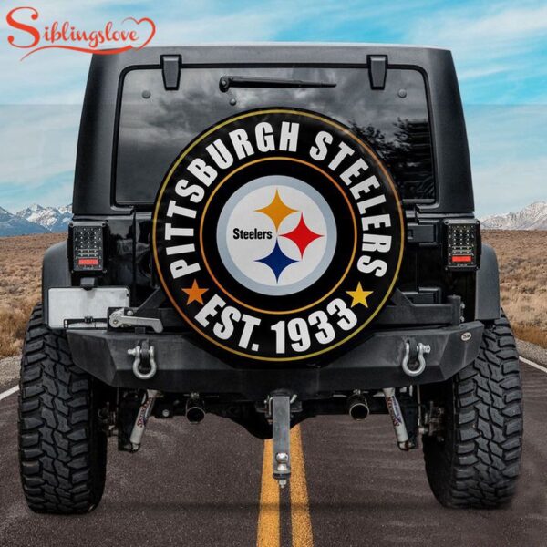 Pittsburgh Steelers Est 1933 Spare Tire Cover Gift For Campers