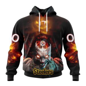 Pittsburgh Steelers NFL Halloween Badut Mematikan Personalized Hoodie T Shirt 1