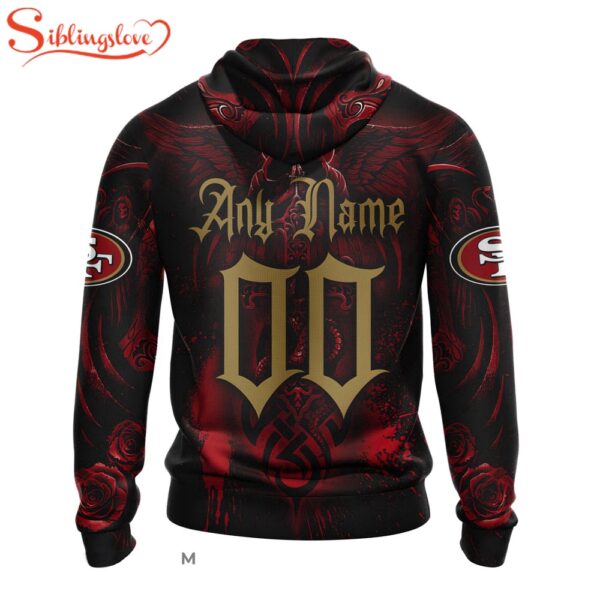 Custom Name And Number San Francisco 49ers NFL Halloween All Over Print Hoodie Shirt