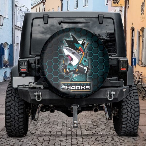 San Jose Sharks NHL Mascot Spare Tire Cover Gift For Campers